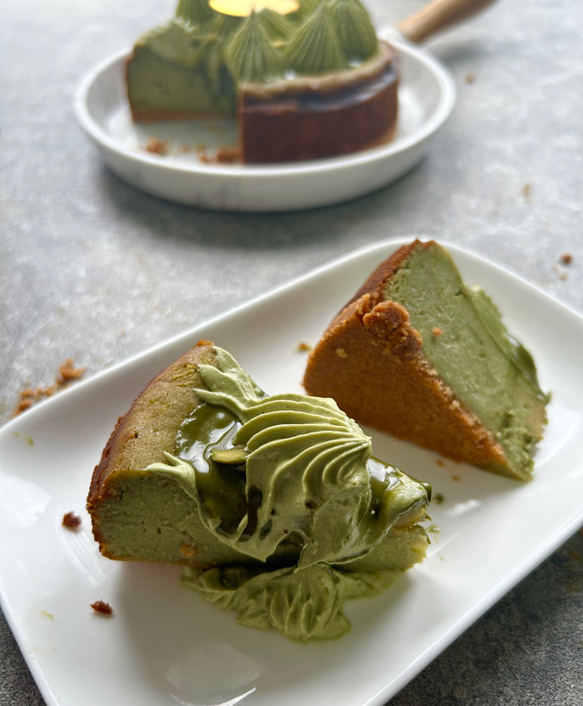 NEW - Baked  Pistachio cheesecake